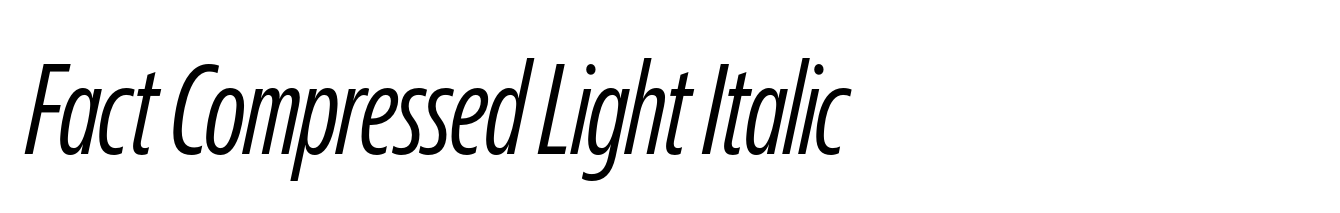 Fact Compressed Light Italic